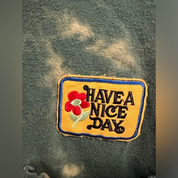 Upcycled Tie Dye Tee, Have A Nice Day XL - Picture 3 of 7